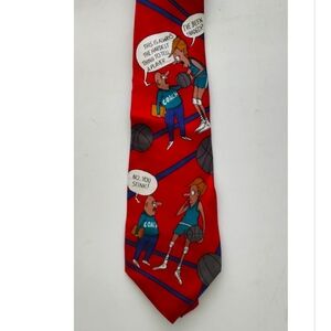 Vintage Men's Bench Warmers Richard L. Torrey Originals Comics Silk Tie.